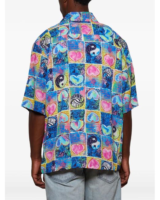 Martine Rose Blue Hearts Boxy Shirt for men