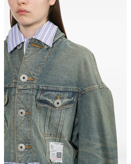 Maison Mihara Yasuhiro Blue Layered Denim Jacket