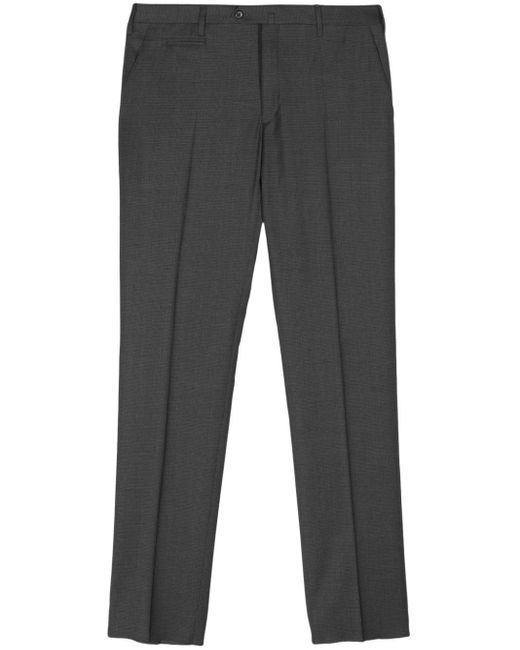 Corneliani Gray Mid-rise Tailored Trousers for men