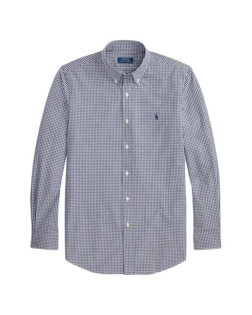 Polo Ralph Lauren Blue Gingham-Check Button-Down Shirt for men