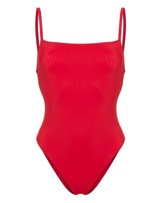 Lido Red Tre Open-back Swimsuit
