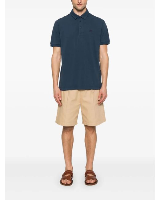 Etro Blue Button Placket Polo for men