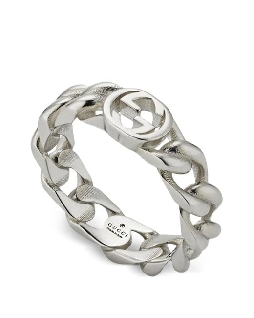 Gucci Interlocking G Ring in het White