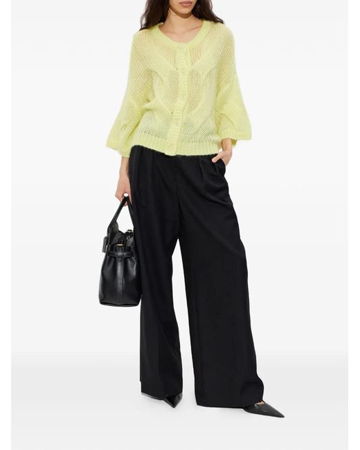 Gestuz Yellow Cardigan À Boutonnière