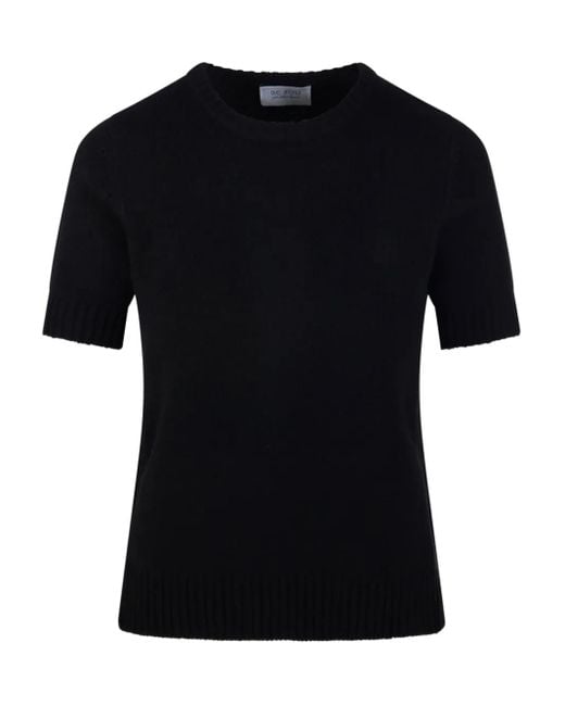 Be You Black Short-Sleeve Round-Neck Jumper