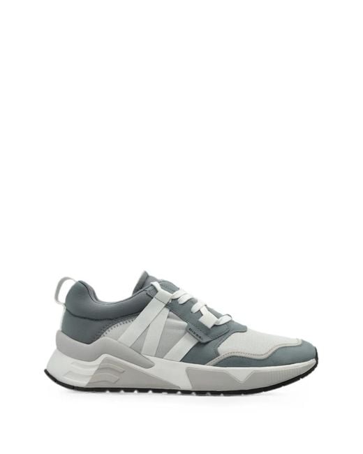 DIESEL White S-Brentha Panelled Sneakers for men