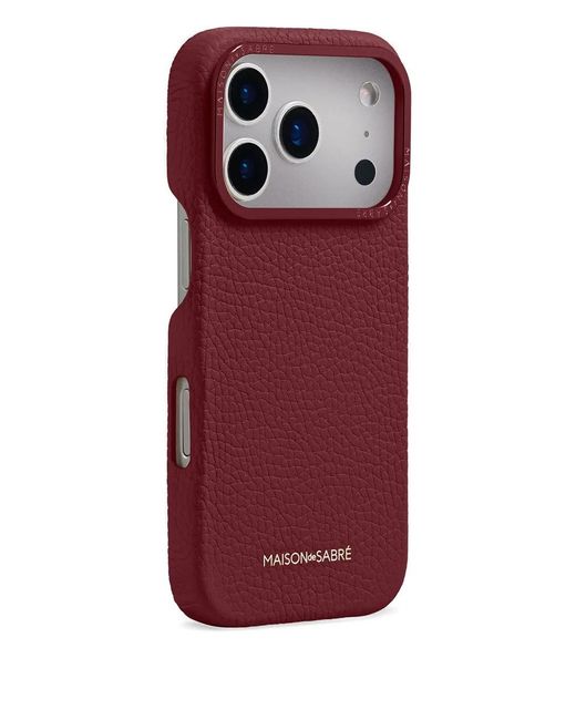 Maison De Sabre Red Leather Iphone 17 Pro Case