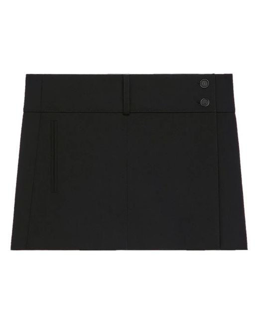 Minijupe À Taille Ceinturée Courreges en coloris Black