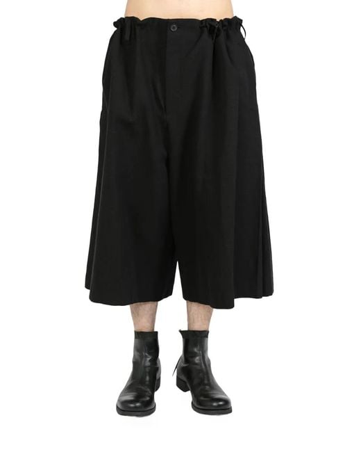 Yohji Yamamoto Black Cropped Trousers for men
