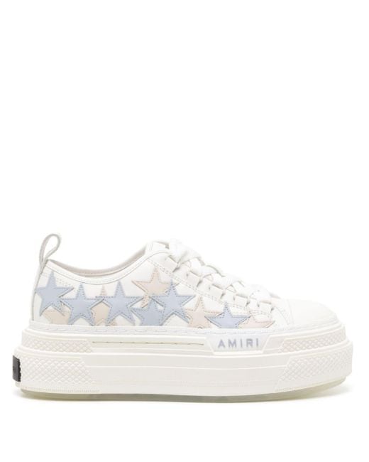 Amiri Stars Court Leren Sneakers Met Plateauzool in het Multicolor