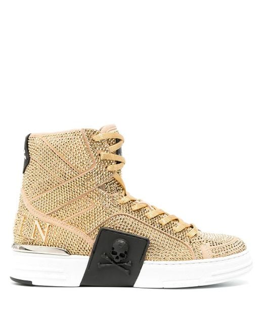 Philipp Plein Multicolor Studded High-Top Sneakers
