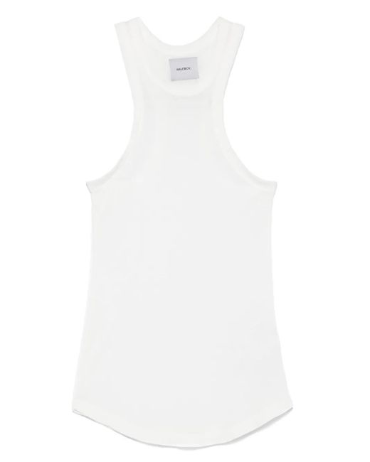 Halfboy White Geripptes Tanktop