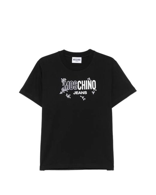 Moschino Black Logo-Detail T-Shirt