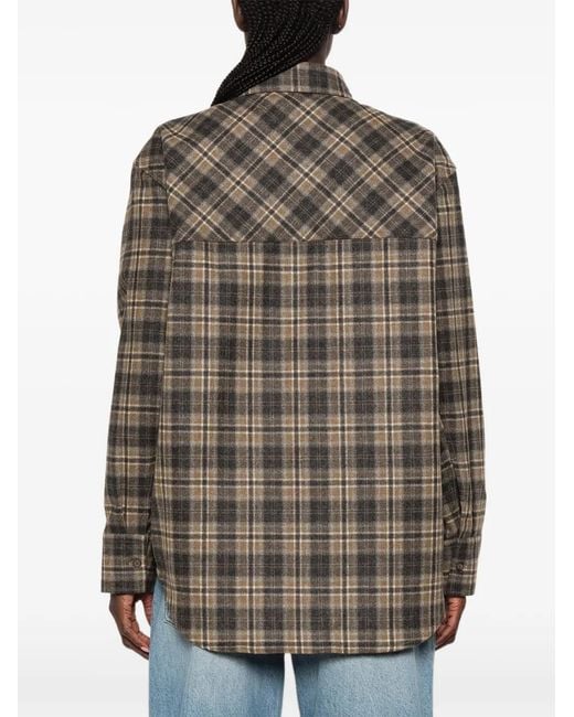 Rohe Gray Western Checked Overshirt