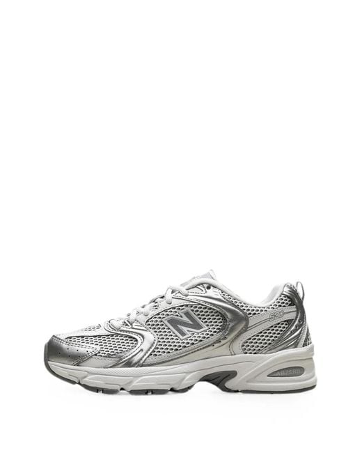 New Balance White 530 Mesh Sneakers
