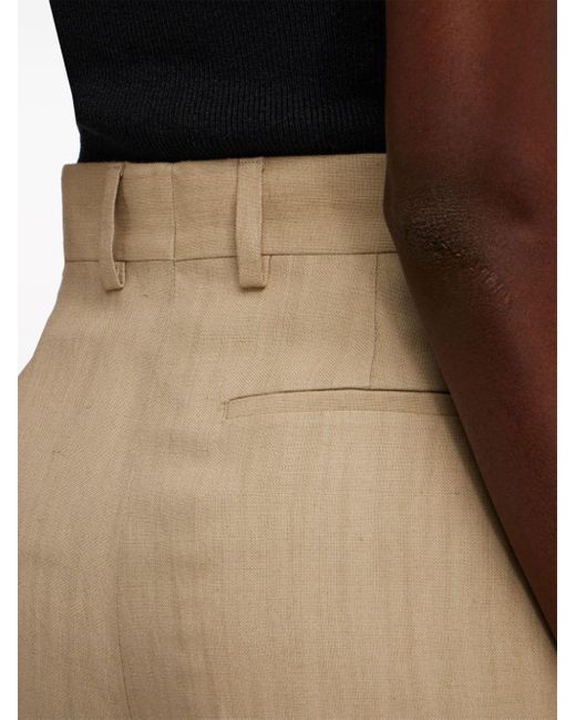 Pantalon de tailleur à taille haute Ferragamo en coloris Natural