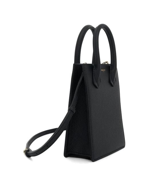 Moreau Black Xs Suite Leather Tote Bag