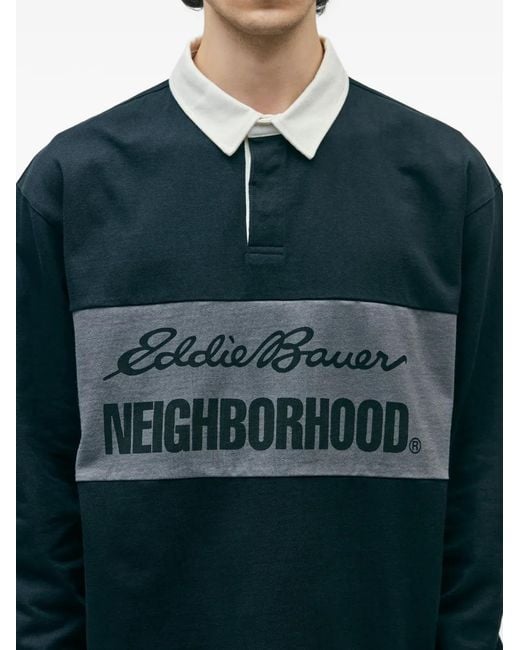 Neighborhood Green X Eddie Bauer Logo-Print Polo Shirt for men