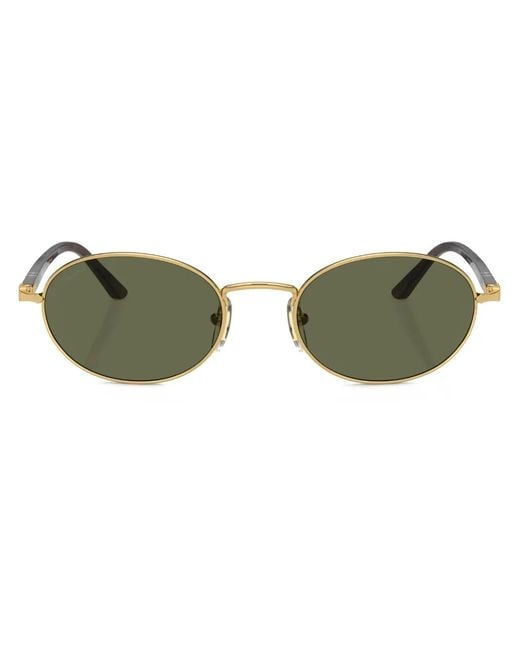 Persol Green Oval-Frame Sunglasses