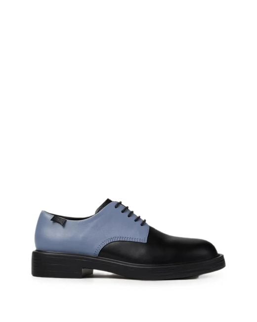 Camper Blue Twins Leather Derby Shoes for men