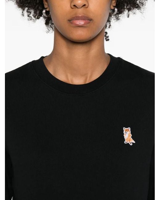 Maison Kitsuné Black 'Lady Fox' Sweatshirt