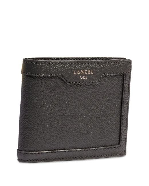 Lancel Black Compact Leather Wallet for men