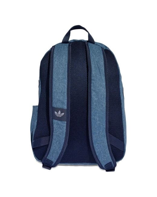 Adidas Blue Logo-Print Backpack