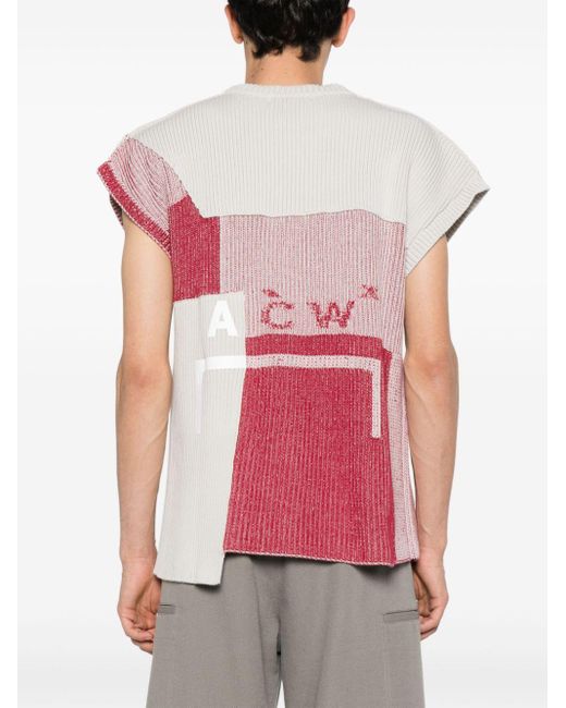 A_COLD_WALL* Pink Panelled Knitted Jumper for men