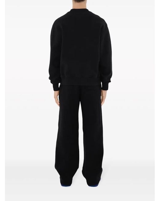 Burberry Black Ekd Embroidered Track Pants for men