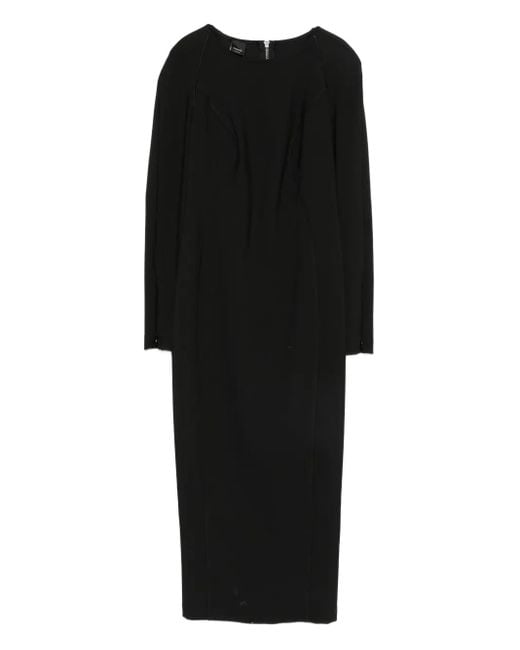 Pinko Black "Frutta" Crepe Poly Dress