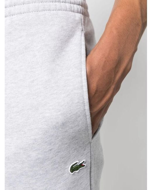 Lacoste Gray Logo-Patch Track Pants for men