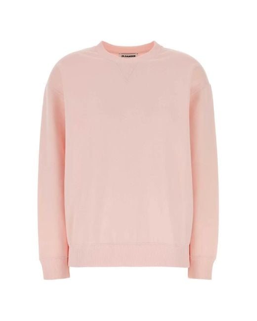 Jil Sander Pink Crew-Neck Sweatshirt