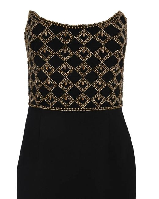 Rebecca Vallance Black Vesper Embellished Maxi Dress