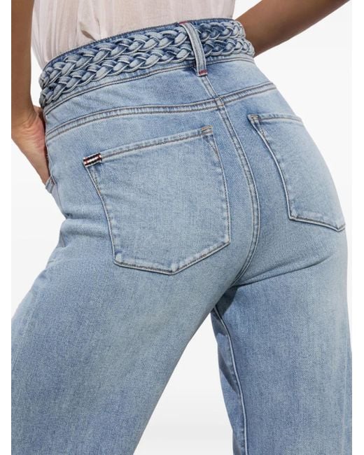 Alice + Olivia Blue Juno Braided Jeans