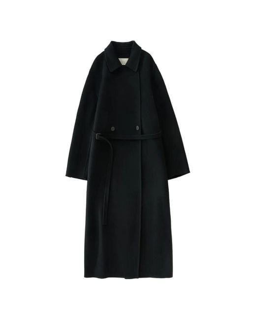 Studio Nicholson Black Mori Double-Breasted Coat