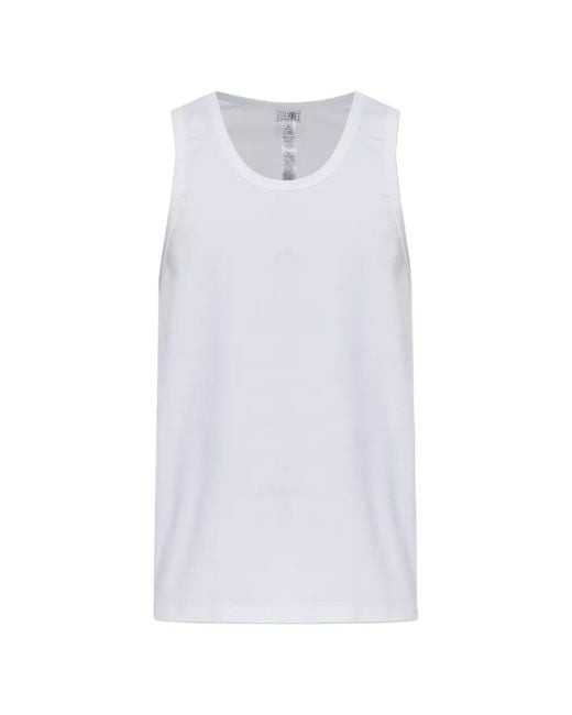 MM6 by Maison Margiela White Scoop-Neck Tank Top for men