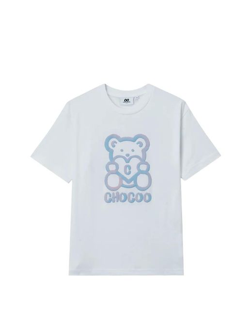 Chocoolate Blue Bear-Print T-Shirt