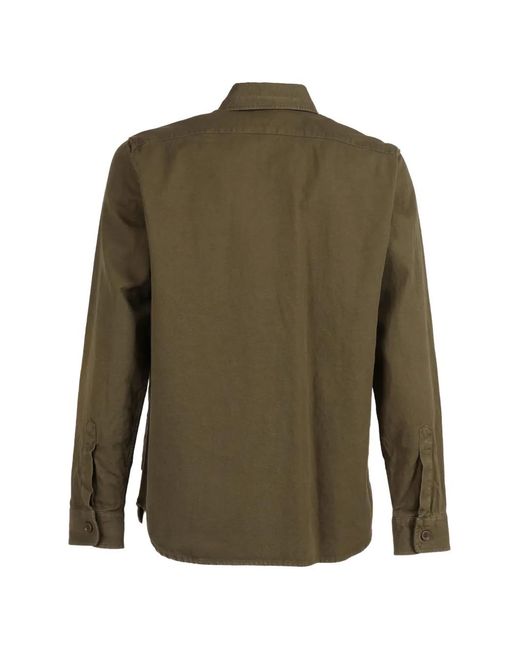 Aspesi Green Chemise À Boutonnière Sur Le Devant for men