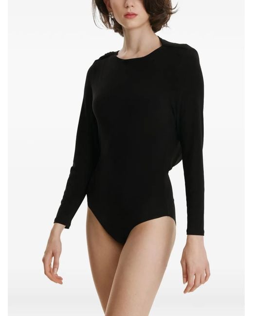 2310 STUDIO Black Open-Back Drape Bodie