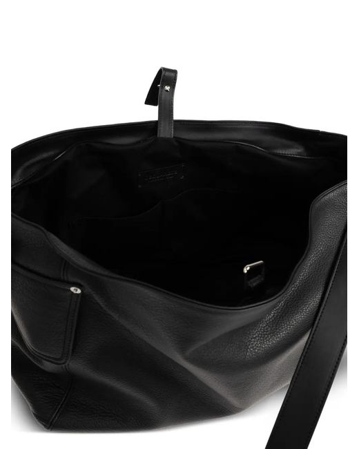 DSquared² Black Embossed Leather Tote Bag for men