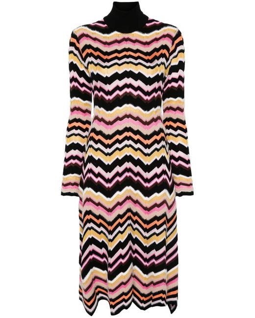 Missoni White Viscose Wool Polyamide Mini Dress