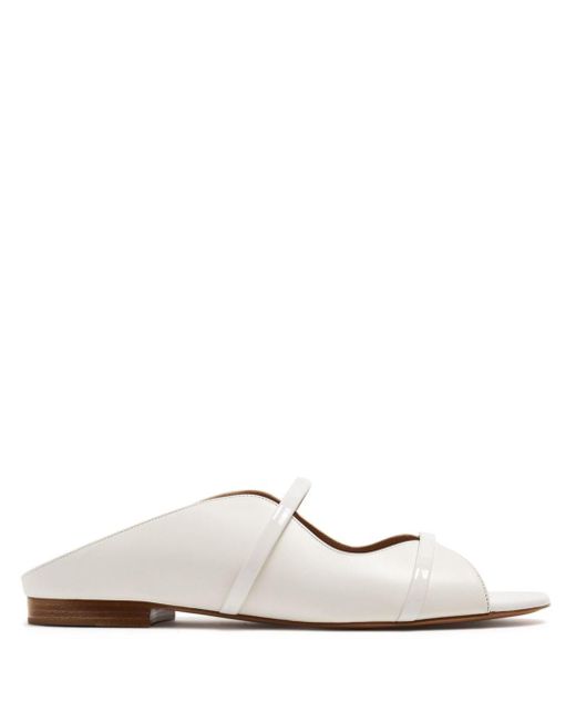 Malone Souliers White Norah Leather Mules