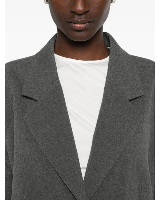 Gestuz Gray Gzpaula Oz Notched-Lapels Blazer
