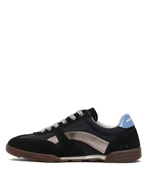 Bimba Y Lola Black 13 16 Indoor Metallic-Panel Sneakers