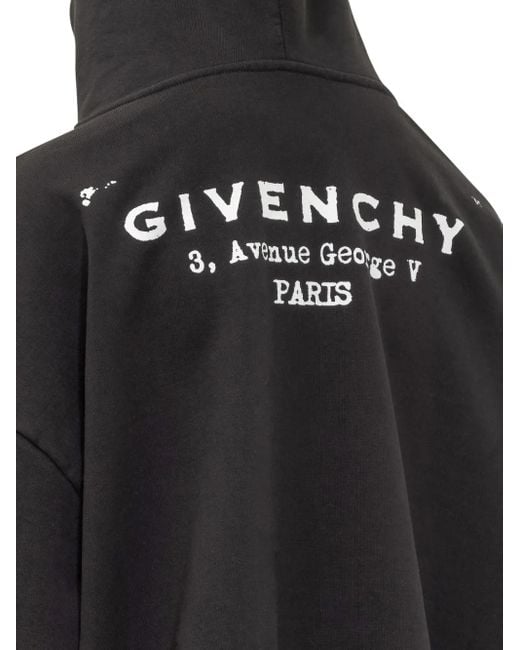 Givenchy Black Logo-Print Hoodie