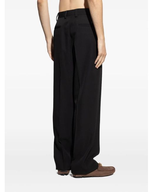 Versace Black Wool Formal Pants for men