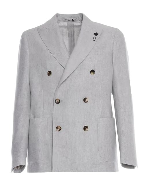 Lardini Cashmere-blend blazer in Gray für Herren