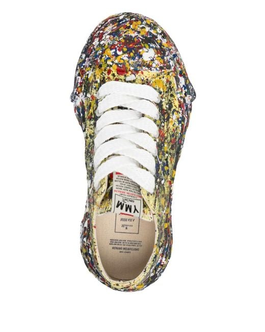 Maison Mihara Yasuhiro Yellow Peterson23 Sputtering-Paint Sneakers