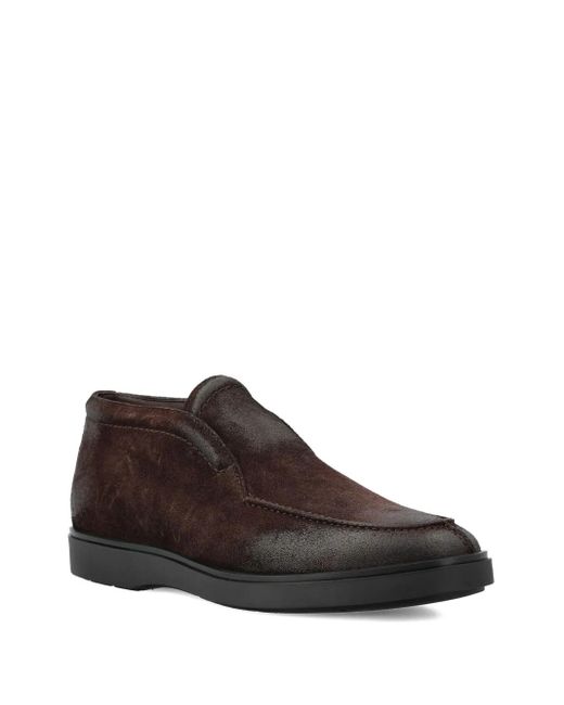 Tagliatore Brown Suede Loafers for men