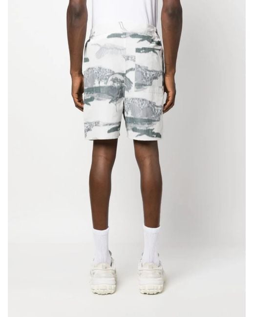 Henrik Vibskov Gray Graphic-Print Bermuda Shorts for men